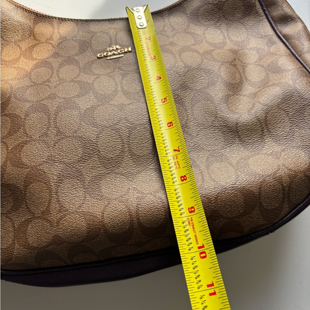 Coach Purple and Brown Signature Hobo Bag - Picture 6 of 6